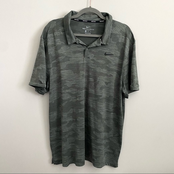 Nike Green Camo Zonal Cooling Golf Polo 
